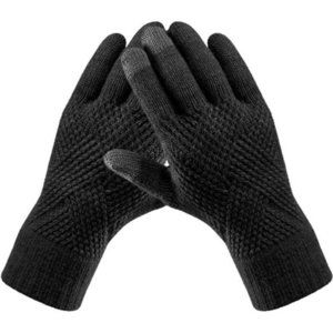 Women's Winter Warm Fleece Lined Touchscreen Elastic Cuff Knit Wool Gloves (NWT)